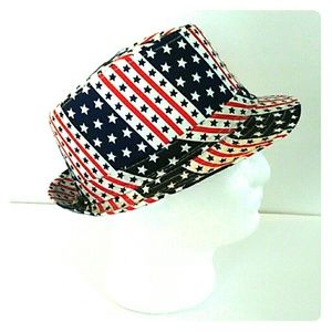 New Red White And Blue Fedora